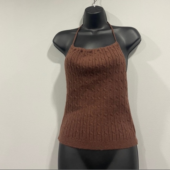 Cable Knit Halter Tie Tank - Picture 7 of 7